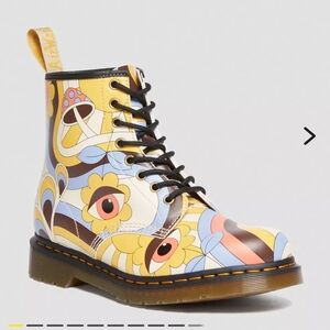 Dr. Martens Psychedelic Floral Combat Boots